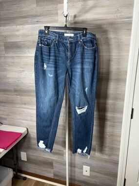 KanCan Distressed Medium Blue Ankle Jeans 2102